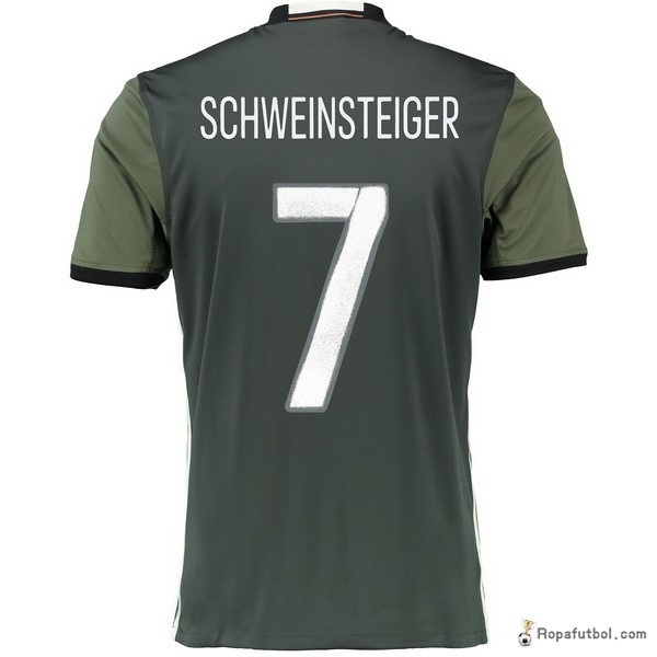 Camiseta Alemania Schweinsteiger Replica Segunda Ropa 2016 Marino Verde